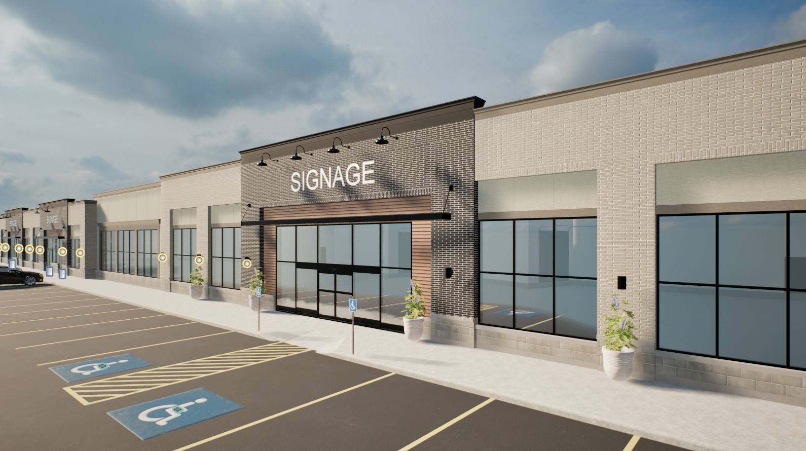 Sunset Shopping Plaza Rendering